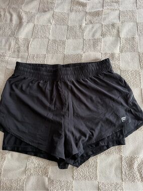 Fabletics Black 2-in-1 Running Shorts | Built-In Liner | Women’s XL | EUC